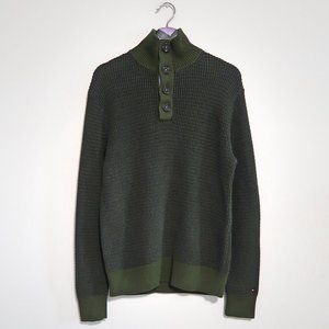 Tommy Hilfiger Men's Quarter-Button Knit Sweater